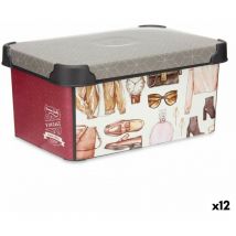 Vintage Plastic Storage Box 5 l (19 x 13.5 x 29 cm) (12 pcs.) - Kipit