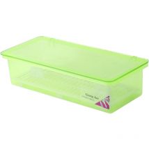 Boîte de rangement pour baguettes de cuisine, égouttoir à vaisselle transparent et anti-poussière, plateau à couverts de cuisine et récipient de