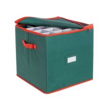 Iperbriko - Boîte de Rangement pour Boules de Noël Vertes 27P D100