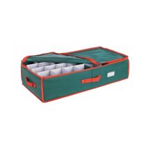 Iperbriko - Boîte de Rangement pour Boules de Noël Vertes 64P D80