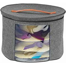 Boîte de rangement pour chapeau avec couvercles, grand sac de rangement pour chapeau rond pour femme