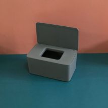Boîte de rangement pour lingettes humides Boîte de lingettes humides Boîte de mouchoirs vide en carton de salon(gris)