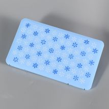 Boîte de rangement pour masque en plastique pour enfants, boîte de rangement pour masque anti-poussière peinte(bleu flocon de neige)