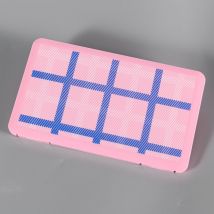 Boîte de rangement pour masque en plastique pour enfants, boîte de rangement pour masque anti-poussière peinte(carré rose)
