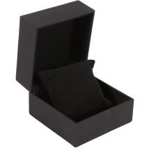 Boîte de rangement pour montres, bracelets, bijoux, en cuir pu noir