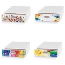 Boîte de rangement Qbox 'École' 28x40xh9 cm