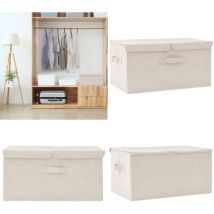 Boîte de rangement Tissu 50x30x25 cm Crème - boîte de rangement - boîtes de rangement - Home & Living - Crème
