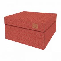 Dutch Design Brand - Boite de rangement Velvet Red 39,5x32x21cm Rouge - Rouge