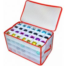 Spetebo - Boîte de rangement xl pour boules de Noël - avec 112 compartiments - boîte de tri pour décorations de Noël