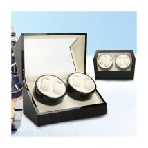 Boîte de remontage pour montres automatiques Boîte de remontage pour montres 4 + 0 Remontoir automatique avec moteur silencieux Cadeau de luxe