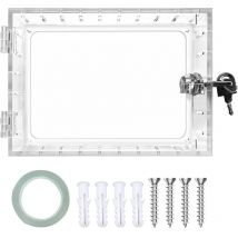 Boîte de Verrouillage de Thermostat avec Clé, Protection de Thermostat Transparente pour Thermostat Mural, Convient Aux Thermostats 6,5 Pouces 3,9