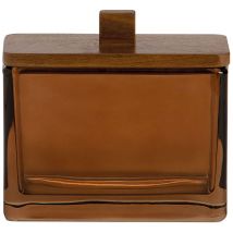 Andrea House - Boîte Décorative En Verre Marron Ba73066
