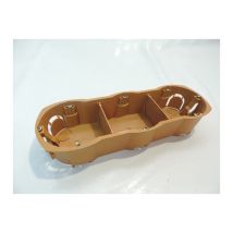 Boite D'Encastrement Triple Placo 3 Postes Standard Entraxe 71mm Prof 40mm Ø 68mm Marron Sib Adr P13971