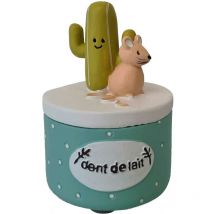 Boite à dents de lait bleu cactus