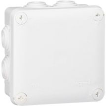 Boîte de dérivation carrée Blanche 105x105x55mm - fermeture 1/4 de tour - Plexo Legrand