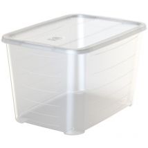 Boîte en plastique avec couvercle life story 19l - Blanc