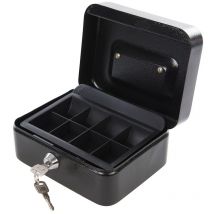 Boîte métal refermable à clé pour espèces et objets de valeurs 165 x 128 x 80 mm Silverline 795764