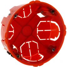 Zenitech - Boîte placo appareillage vis et griffes - Ø85x40mm + vis - Rouge