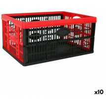 Tontarelli - Boîte pliante avec poignées voilà rouge 47.5 x 35 x 23.6 cm (10 pièces)