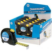 Présentoir de mètres rubans autobloquants 3 m (10') x 16 mm, 30 pcs
