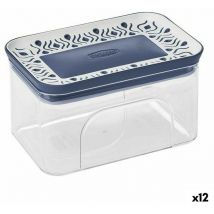 Récipient hermétique Stefanplast 10,3 x 8 x 15,5 cm plastique bleu 700 ml (12 pièces)