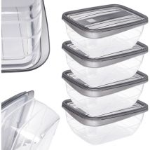 Boîtes à lunch pour récipients alimentaires 5x0,75 l avec ensemble de couvercles