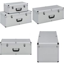 Boîtes de rangement 2 pcs Argenté Aluminium - boîte de rangement - boîtes de rangement - Home & Living