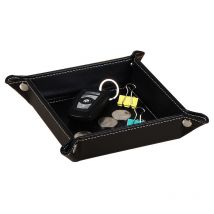 Boîtes de rangement Plateau en cuir pour clés Organisateur, pièces de monnaie, clés, portefeuille et accessoires Plateau de rangement