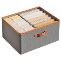 XVX - Boîtes de rangement pliables pour vêtements et pantalons avec séparateurs, grande capacité épaissie, conception peu encombrante, doublure en