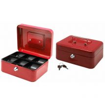 Brixo - Boîtes Portavalor pour les notes de banque en tôle lourde avec touche Maxi - 30x24x9 cm - Rossa