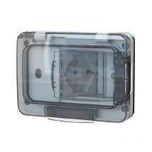 4 Box - Boîtier 4Box wide avec prise Schuko Blanc IP55 4B.W.01.015