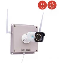 Ultra Secure - Contrôleur 4G (aimanté) + Caméra 4K / Détection intelligente / Vision nocturne 30m / IP66 + Carte sd (UltraCAM)