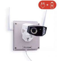 Ultra Secure - Contrôleur 4G (avec batterie) + Caméra 4K / Détection intelligente / Grand angle / Vision nocturne + Carte sd (UltraCAM)