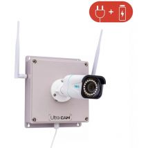 Ultra Secure - Contrôleur 4G (avec batterie) + Caméra 4K / Détection intelligente / Vision nocturne 30m / IP66 + Carte sd (UltraCAM)