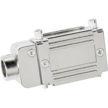 Boîtier adaptateur SUB-D 15 pôles Provertha 77152M plastique, métallisé 90 ° argent 1 pc(s)