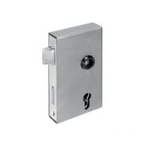 Boîtier avec serrure à larder de grille type AMF 140U axe 60 entraxe 72 mm mm carré 8 mm réversible boîtier 172 x 94 x 30 mm AMF
