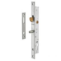 Thirard - Boitier de serrure encastrable à crochet à cylindre pour porte coulissante, axe 16mm, bouts carrés, zingué