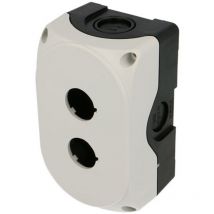 Boîtier plastique Lovato gris IP67 pour 2 boutons LPZP2A8