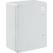 Boîtier électrique abs étanche vide avec plaque de montage galvanisée et système de verrouillage sécurisé - Dimensions : h 40 x l 30 x p 17 cm - Réf.