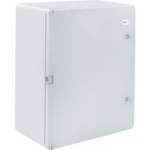 Boîtier électrique abs étanche vide avec plaque de montage galvanisée et système de verrouillage sécurisé - Dimensions : h 50 x l 40 x p 17 cm - Réf.