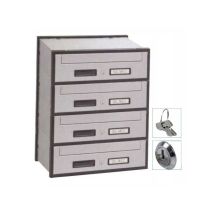 Boîte aux lettres extérieure – Acier galvanisé – Aluminium argenté – 40,5 cm x 29,5 cm x 50,5 cm – Silmec