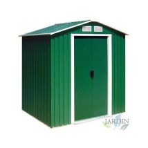 Suinga - Abri de jardin en métal vert, Cabane de Jardin 2,71 m2, 213x127x195 cm