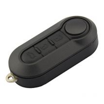 Boîtier pliable de rechange pour clé de voiture Fiat 500 Doblo Ducato Panda Punto Peugeot 3 boutons 543cm (Noir),