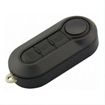 Boîtier pliable de rechange pour clé de voiture Fiat 500 Doblo Ducato Panda Punto Peugeot 3 boutons 543cm (Noir)