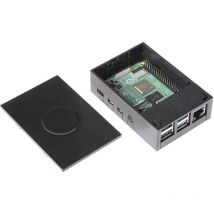 4B MFG Black Boîtier pour ordinateur monocarte Convient pour (kits de développement): Raspberry Pi noir