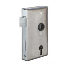 Thirard - Boitier de serrure verticale à souder double entrée à fouillot pour portail, réversible, axe 60mm, 94x172mm, tube 30mm