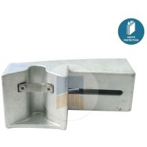 Boîtier v de réception en applique avec gâche résistants au brouillard salin pour serrure en applique. Blanc Ral 9010