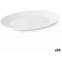 Vivalto - Bol de cuisine blanc verre 25 x 2 x 19 cm (24 pcs.)