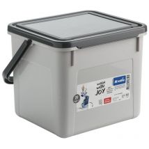 Boîte de stockage avec couvercle - En plastique - Pour détergent - 3 kg/4,5 l - Gris (1770202590RP) - Rotho
