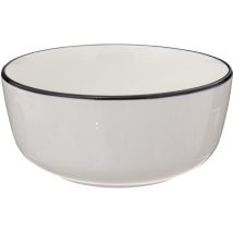 Bol en porcelaine ALIX – Ø15 cm – Bord noir – Mobilier d'intérieur – Bols et coupelles